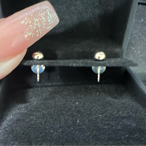14kt Gold Ball Studs - Picture 3 of 3